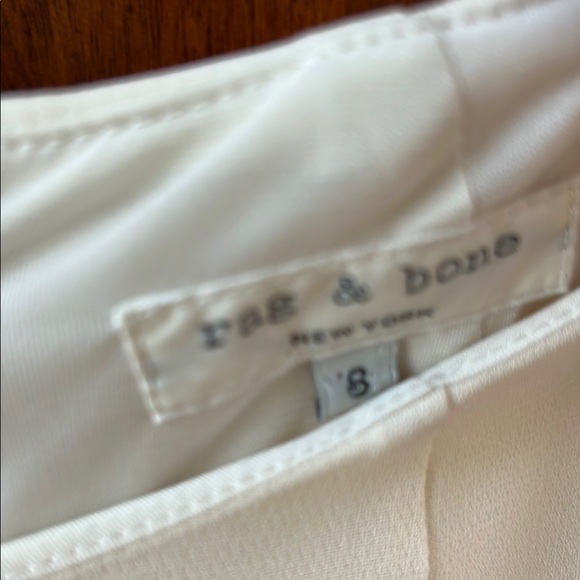 rag & bone Cream Mini Dress with Metallic Trim - Picture 3 of 6